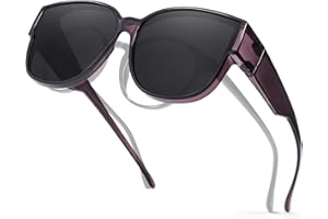 LVIOE Fit Over Glasses Sunglasses Polarised for Mens Womens Wrap Over Glasses Sunglasses UV Protection