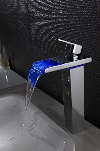 Rotary wrench LED faucet light temperature controlled color sink tap