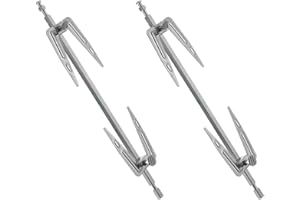 UPKOCH 2Pcs Stainless Steel Rotisserie Meat Forks BBQ Grill Rotisserie Spit Rod Barbecue Rotating Universal Rotisserie Grill System for Kitchen BBQ