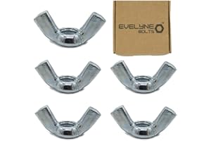 EVELYNE BOLTS M8 (8mm) Wing Nuts - Steel (Pack of 5)