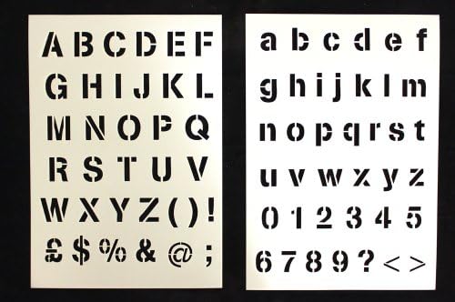 A4 Chalkboard Menu Stencils. 25mm Letters and Numbers