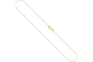 EDELIND Sehr feine 0.8mm Goldkette Damen Echtgold | Halskette in 333/375/585/750 Gelbgold 8K/9K/14K/18K | Kette Gold Made in Germany