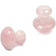TOP-VRA 2pieces Gua Sha Tool,Gua Sha Scraping Massage Tool,Crystal Chakra Healing Stone,Mushroom Shape Guasha Facial Massage Stone for Eye Face Neck Skin Body Beauty Spa Relaxing Set(Rose Quartz)