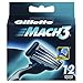 Gillette Mach 3 cartridges 12 pack