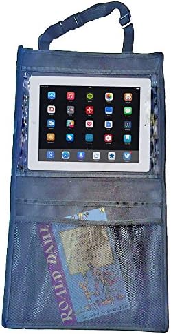 Car Backseat Organizer iPad Holder Hanging Bag BY TRUSTICLES – Hands Free Car Holder with Touch Screen Accessible Ipad and Tablet Pocket - Car Tidy Hanging Storage Bag Multiuse Vehicle Organiser
