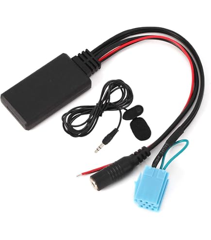 Aukson Cavo adattatore auto Bluetooth o MP3 con microfono Kit Fit for Mercedes W169 W221 W251 W245