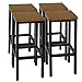 Produktbild WOLTU BH86hei-4 4X Barhocker Bistrohocker Tresenhocker Barstuhl, Gestell aus stabilem Stahl, Stizfläche aus Massivholz, Eiche