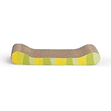 Catit Jungle Stripes Design Patterned Scratching Board with Catnip, Lounge, 22.1 x 44.5 x 7.2 cm