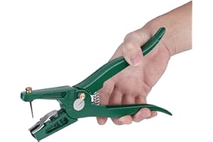 NIMOMO Steel Livestock Ear Tag Applicator,23cm Ear Tag Applicator Steel with Spare Pin,Antislip Handle Animal Sheep Lamb Cattle Ear Tag for Pigs Cattle and Sheep