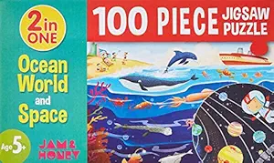 Amazon Brand - Jam & Honey Ocean World and Space Puzzle (100 Pieces)