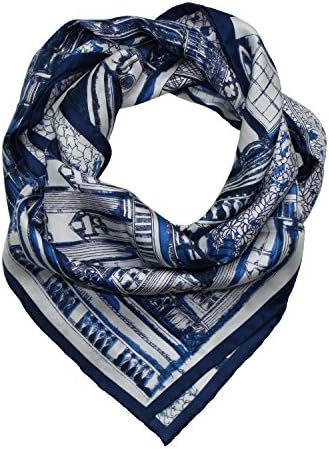The National Gallery London Silk Scarf Luxury, depicting favourite landmarks including Big Ben, St.Pauls Cathedral and Tower Bridge