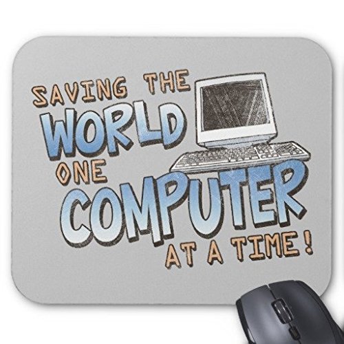 Price comparison product image Gaming Mouse Pad Saving The World Rectangle Office Mousepad 9" x 7"