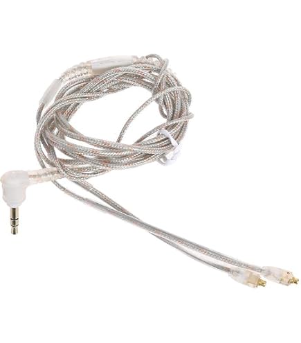 Kwmobile Cavo Microfono Per Cuffie Shure SE215/SE315/SE425/SE535/SE846/UE900 – Telecomando E Jack 3.5mm, 120cm, Nero