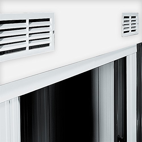 Gartenhaus Metall verzinkt 3,35m³ inkl. Schiebetür und Fundament Geräthaus Anthrazit Geräteschuppen Metallgerätehaus Gartenlaube Farbauswahl - 6