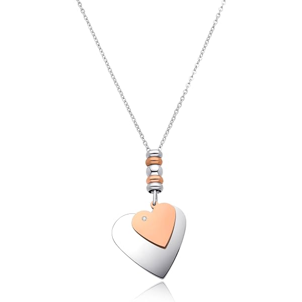 Collana con pendente Cancro Sutton Zodiac in acciaio color oro e