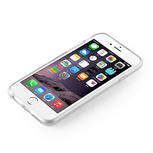 Hosaire iPhone 6 6s c  scara de la cubierta de la hoja caso transparente verde de la hoja Soft Soft TPU rasgu  o cubierta de la c  scara trasera resistente