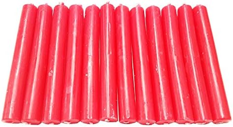 Red Christmas Angel Chimes Candles 4" (Pack of 12)