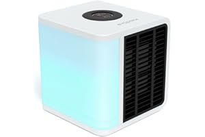 EVAPOLAR evaLIGHT Plus Personal Portable Air Cooler and Humidifier, Desktop Cooling Fan, for Home and Office, with USB Connectivity and Colorful Built-in LED Light (White)