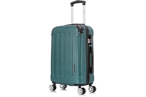 RAYKONG Maleta Cabina ABS 55x40x20cm (40L) - Trolley pequeña Equipaje de Mano - Verde