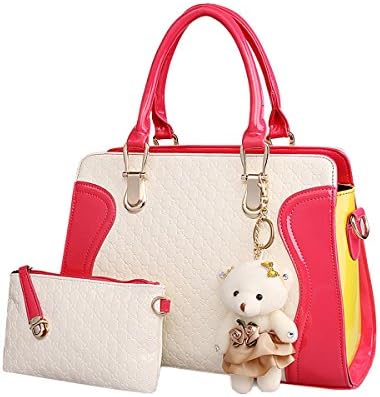 Emotionlin Ladies Large Fashion Tote Bags Women's Quality Selling Trendy Handbags(Red Yellow)
