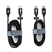 Produktbild Royal Flag USB C Kabel auf USB C [2 Stücke: 1.8m*1 + 0.9m*1], Male to Male Kabel mit Nylon umflochtenes Type C Ladekabel für Type C Geräte inklusive dem inklusive dem die neuen MacBooks etc., Schwarz