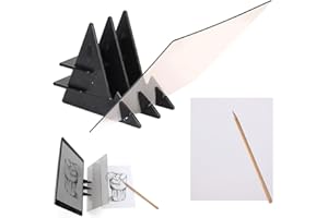 WUSJCOF Tablero de Dibujo Óptico para Teléfonos y Tabletas, Tablero de copia ligero, Transparente Optical Clear Drawing Board, Proyector para Calcar Dibujos (13,5x20cm)