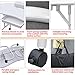 tinxs Professional Collapsible Manicure Nail Art Table Folding Foldable Portable Technician Desk Station Workstation with Pull Out Drawer/ Carry Bag/ Wrist Rest (White)