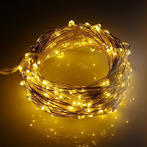 EloBeth Solar Lichterkette, Weihnachtsdeko/Weihnachtsbeleuchtung, Außenlichterkette Beleuchtung für Outdoor, Garten, Haus Weihnachtsfest, Hochzeit Warmweiß, 100LED - 2