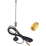 5DBi 1090Mhz Antenna SMA Male Plug Indoor ADS-B Aerial with Magnetic Base RG174 3M Pigtail Cable for Software Defined Radios 