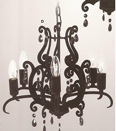 MARLBOROUGH BLACK 5 LIGHT CHANDELIER C12149/5BK