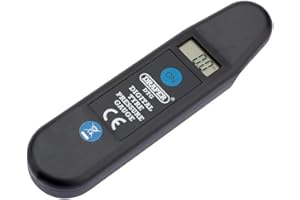 Draper Digital Tyre Pressure Reader | Car Monitoring Tool | MOT Tools | Self Calibrating | LCD Display | Battery Powered | 01071