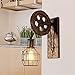 Produktbild XYDM Kreative Retro Industrie-Stil Wandleuchten Loft-Stil Heben Riemenscheibe Lights Aisle Korridor Wandleuchte E27