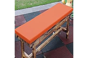 Zoomlie Bench Cushion for Outdoor Furniture Waterproof 100/110/120/140/150cm Long Chair Cushion 5cm Thick Sofa Cushion Pad for Patio Lawn Balcony