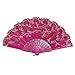 Produktbild Moonuy Tanzfan Besten chinesischen Stil Tanz Hochzeit Handfächer Partei Spitze Seide Falten Hand Blume Fan