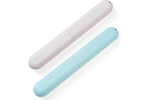 LOOKKA Pack of 2 Toothbrush Case, Toothbrush Case for Home, Travel Portable Toothbrush Head Covers, Toothbrush Protective Cover, Travel Toothbrush with Bottom Ventilation, Travel Toothbrush for Travel and