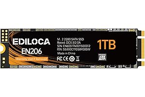 Ediloca EN206 1TB 3D NAND TLC M.2 SSD, M.2 2280 SATA III 6Gb/s SSD Hard Drive interno, velocità di lettura/scrittura fino a 550/480 MB/s, compatibile con Ultrabook, Tablet Computer e Mini PC