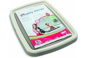 Savic Puppy Trainer Hundetoilette für Welpen, Starter-Set, Toilette mit 7 Pads, Größe L, 62,5 x 48 x 4 cm