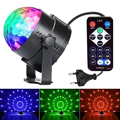 Innoo Tech Lampe de Scène | Jeux de Lumière 5W 240V | Innoo Light Boule à Facette Disco de 7 Couleurs RGB | Lumière d'Ambiance pour Fête, Soirée, Club, Bar, Scène, KTV etc.