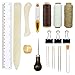 Produktbild Vidillo Buchbinderei Werkzeuge Kits, 19PCS Premium Sewing Tools für Leder, handgemachte Bücher und Papier DIY Bookblind Set, einschließlich Nähnadeln/gewachsten