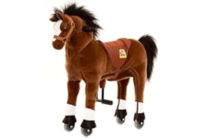 Animal Riding Horse with Wheels, s, brown