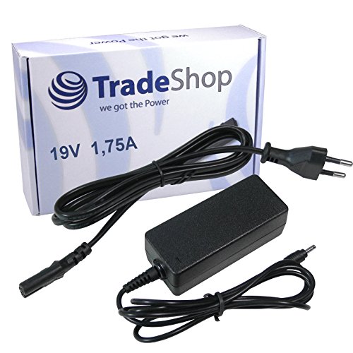 Trade-Shop Notebook Laptop Netzteil Ladegerät Ladekabel Adapter 19V/1,75A 4mm x 1,35mm inkl. Stromkabel für Asus F102BA F200CA F200MA K200MA X102B F553M UX42 UX42A UX42VS UX52 UX52A UX52VS X200LA X553 X553M X553MA