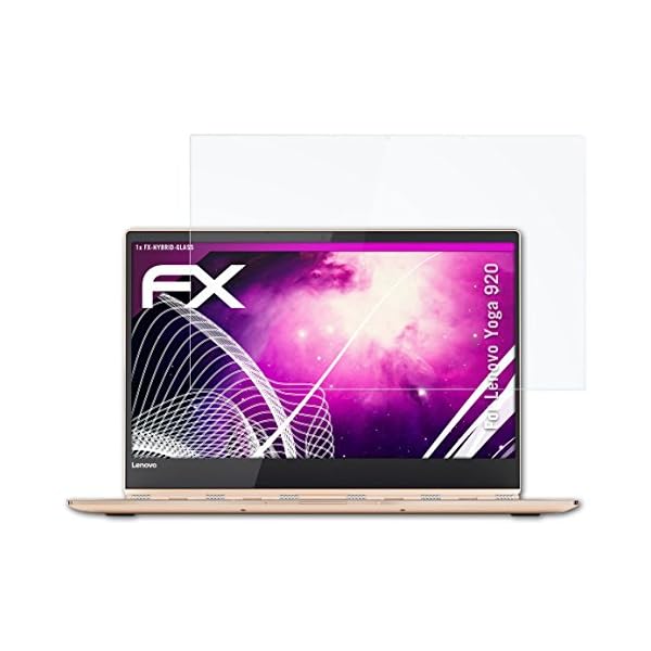 atFoliX Plastic Glass Protective Film compatible with Lenovo Yoga 920 Glass Protector, 9H Hybrid-Glass FX Glass Screen Protector of plastic