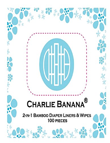 Charlie Banana 2-in-1 Diaper Liners and Wipes, Natural Infant, Baby, Child