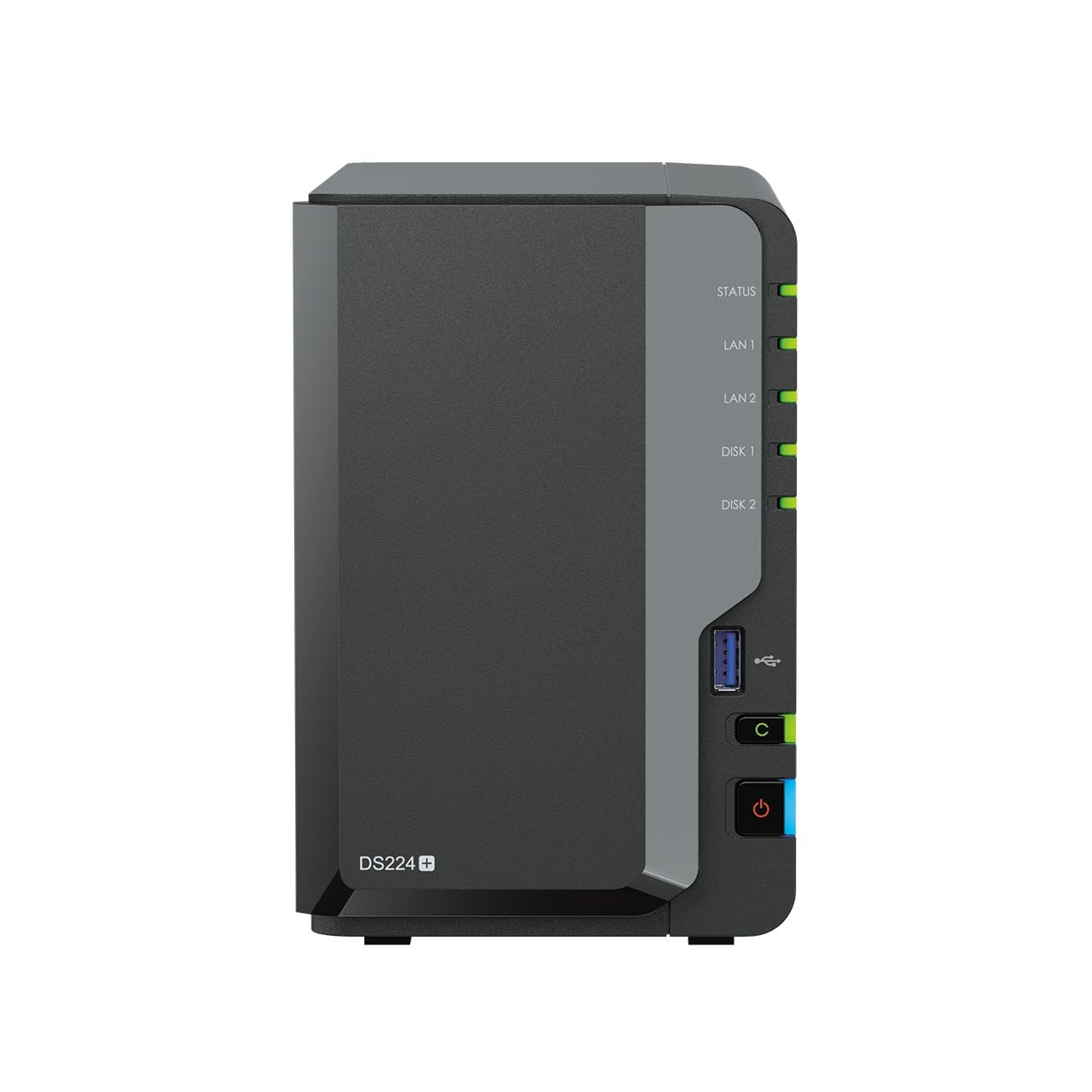 Synology DS224+ 2-Bay Diskstation NAS (Intel Celeron J4125 4-Core 2.0 GHz 2GB DDR4 RAM 2xRJ-45 1GbE LAN-Port) 8TB Bundle with 2X 4TB Seagate IronWolf