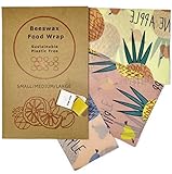  Beeswax Wrap  Envoltura Reutilizable De Cera De Abejas Orgánica  1Pequeño, 1Mediano 1Grande + Wax Replenisher  Ecológico, Cero Desperdicio, Alternativa Orgánica ,100% Natural,Biodegradable