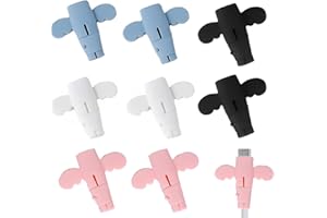 JEYORZY 8 Stück Kabel Schutz Ladegerät Kabelschoner Silikon Bunt Ladekabel Schutz Kabelknickschutz Können zum Schutz von Mobiltelefon- und Computer-Datenkabeln Verwendet Werden Kabelbruch Schutz