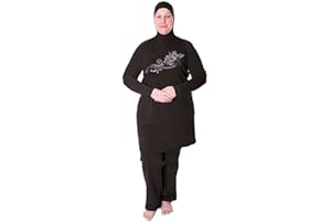 WOWDECOR Muslimischer Badeanzug, Burkini für Muslimische Damen Frauen Mädchen Full Cover Hijab, Islamische Muslim Bademode Schwimmanzug UV Schutz Türkisch