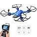 Produktbild Drohne mit Kamera, Potensic F181DH mit 2.4GHz Fernbedienung, 5,8 GHz FPV-Monitor mit LCD -Bildschirm 6-Achsen-Gyro RC  Quadcopter Drone mit 720P HD Live-Kamera RTF Höhe Halten & Neueste stufenlose Geschwindigkeit Funktion, 3D Flips Funktion -Blau