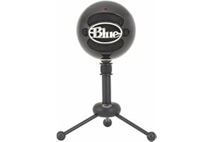 Logitech for Creators Blue Snowball Micrófono de Condensador USB para Grabaciones, Streaming, Podcasting, Gaming, PC, Mac, Patrones de Captación Cardioide y Omnidireccional, Diseño Retro - Negro