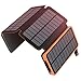 Produktbild ADDTOP Solar Powerbank 25000mAh, Solar Ladegerät mit 4 Solarpanels Hohe Kapazität Tragbare Power Bank Externe Akku Dual USB 2.1A mit LED/SOS für Smartphone, Tablette-Wasserdicht